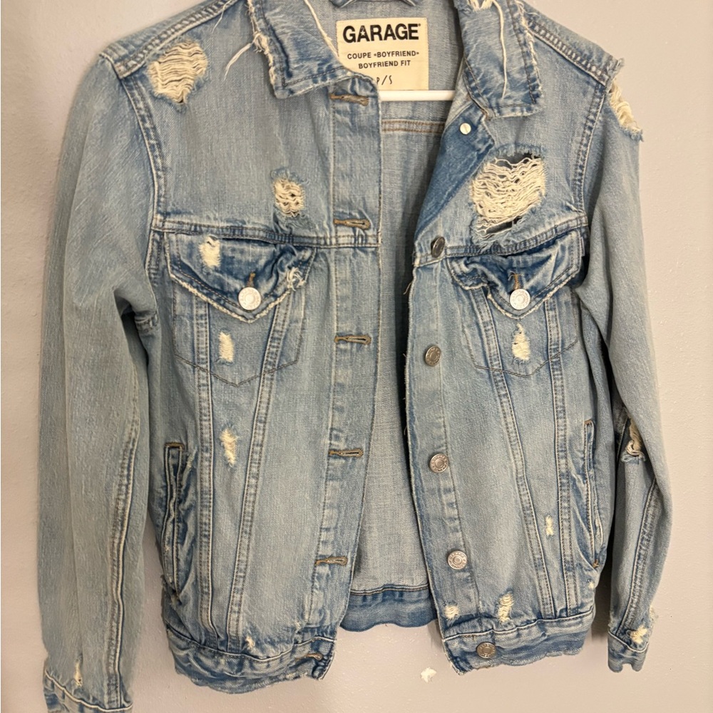 Garage Light Blue Distressed Jacket
